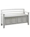 Linon Laredo Storage Bench In Gray