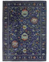 Linon Laurel Edina Accent Rug In Navy