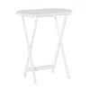 Linon Ledda Folding Snack Tray Set Of 2, White In White