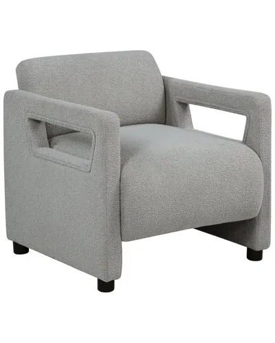 Linon Liam Sherpa Accent Chair In Gray