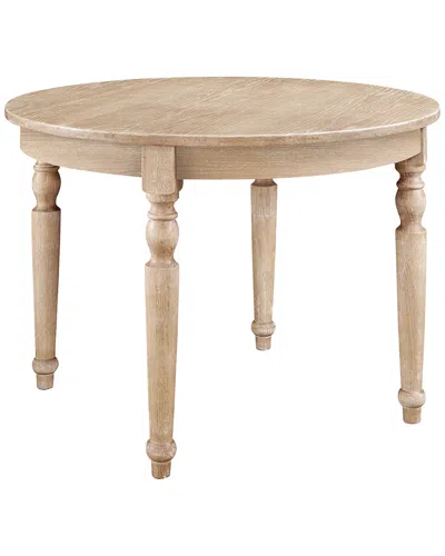 Linon Liberty Light Natural Brown Round Table In Multi