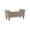 Linon Lillian Bench Coffee In Brown