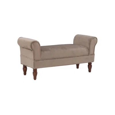 Linon Lillian Bench Coffee In Brown