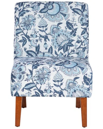 Linon Lily Whitehall Slipper Chair In Blue