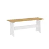 Linon Linson Large Backless Bench Honey White In Brown