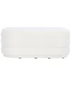 Linon Lisa White Sherpa Oblong Ottoman