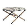 Linon Logue Campaign Ottoman In Gray