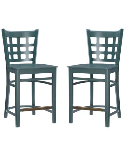 Linon Lola Green Counter Stools Set Of 2
