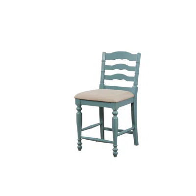 Linon Marino 24 In Antique Blue Counter Stool In Green