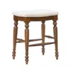 Linon Marino 25" Backless Counter Stool, Linen/walnut In Brown
