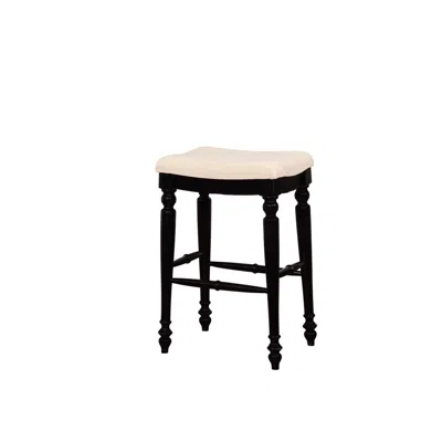 Linon Marino Black Backless Bar Stool