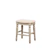 Linon Marino White Wash Backless Counter Stool In Neutral