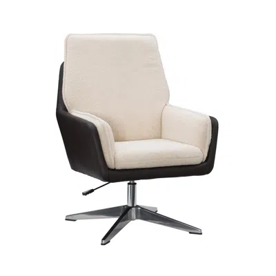 Linon Marion Swivel Chair Brown Natural In Multi