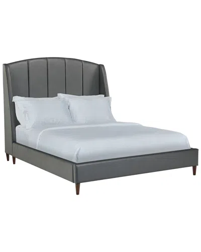 Linon Marquette Queen Upholstered Bed In Gray