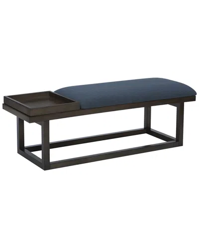 Linon Max Bench With Tray In Blue