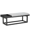 Linon Max Bench With Tray In Black