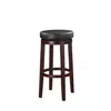 Linon Maya Black 29 Inches Bar Stool In Brown