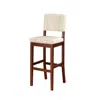 Linon Milano Bar Stool Cream In Brown