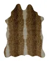 Linon Mini Antelope Design Area Rug In Beige