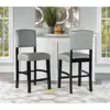 Linon Monaco Counter Stool Gray In Gray