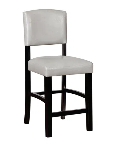 Linon Monaco Gray Bar Stool In White