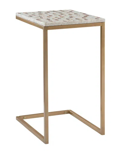 Linon Mop Fish Design Accent C Table In Gold