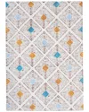Linon Motif Printed Soft Blinx Area Rug In Ivory