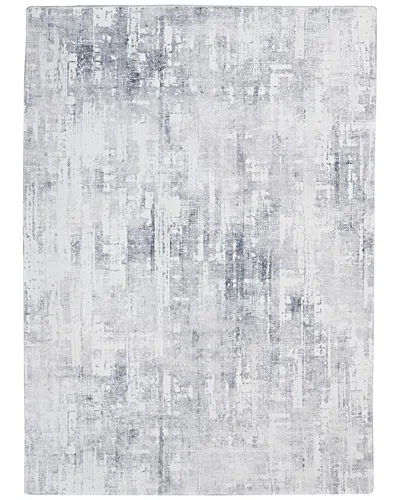 Linon Motif Printed Soft Domo Area Rug In Blue