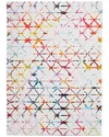 Linon Motif Printed Soft Felix Area Rug In Ivory
