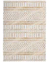 Linon Motif Printed Soft Minear Area Rug In Ivory