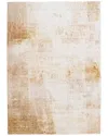 Linon Motif Printed Soft Simone Area Rug In Ivory