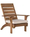Linon Nantucket Natural Chair With Cushion In Natural