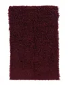 Linon New Flokati 1400gr Wool Area Rug In Burgundy