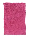 Linon Flokati Solid Woven Rectangular Accent Rug In Pink