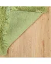 Linon New Flokati 1400gr Wool Area Rug In Green