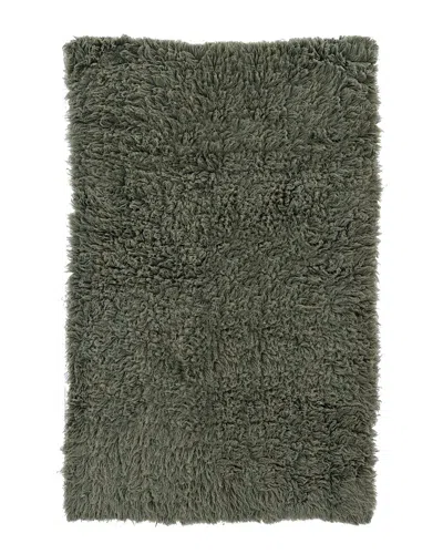 Linon New Flokati 1400gr Wool Area Rug In Green