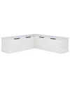 Linon Nooks Backless Corner Nook In White