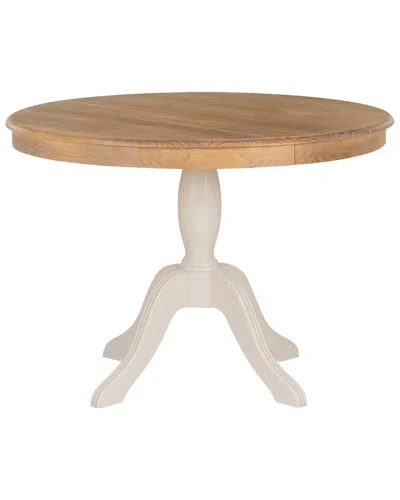 Linon Norah Pedestal Table In Neutral