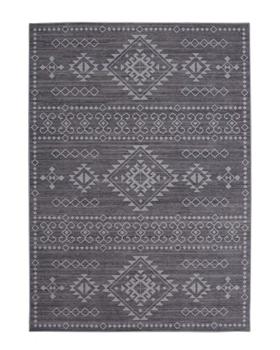 Linon Oakland Ivan Polyester Rug In Grey