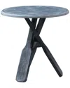 Linon Orville Side Table In Blue