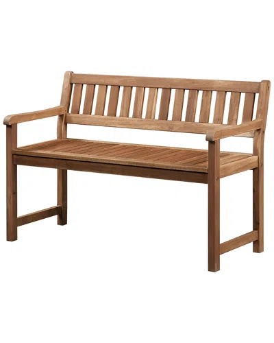 Linon Outdoor Bench In Brown