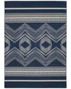 Linon Outdoor Washable Boynton Rug In Navy
