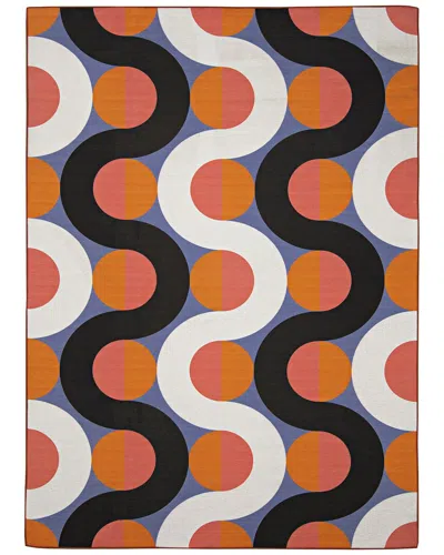 Linon Outdoor Washable Jupiter Rug In Orange