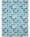 Linon Outdoor Washable Lakel Rug In Blue