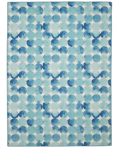 Linon Outdoor Washable Lakel Rug In Blue