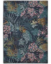 Linon Outdoor Washable Miramar Rug In Navy