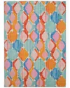 Linon Outdoor Washable Panama Rug In Aqua