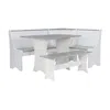 Linon Parkside Greywash White Corner Nook In Gray