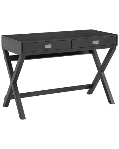 Linon Peggy Black Writing Desk In Gray