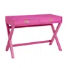 Linon Peggy Raspberry Writing Desk In Pink